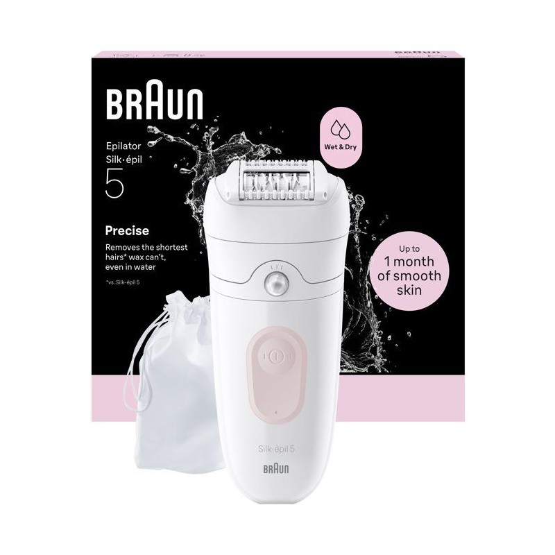 Épilateur électrique - BRAUN - SE5-011 - 2 modes - 40 min - Étanche