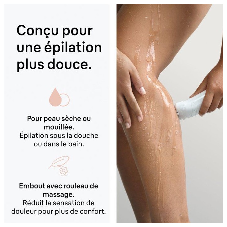 Épilateur électrique - BRAUN - SE5-011 - 2 modes - 40 min - Étanche - Blanc / Rose Épilateur électrique - BRAUN - SE5-011 - 2 modes - 40 min - Étanche - Blanc / Rose