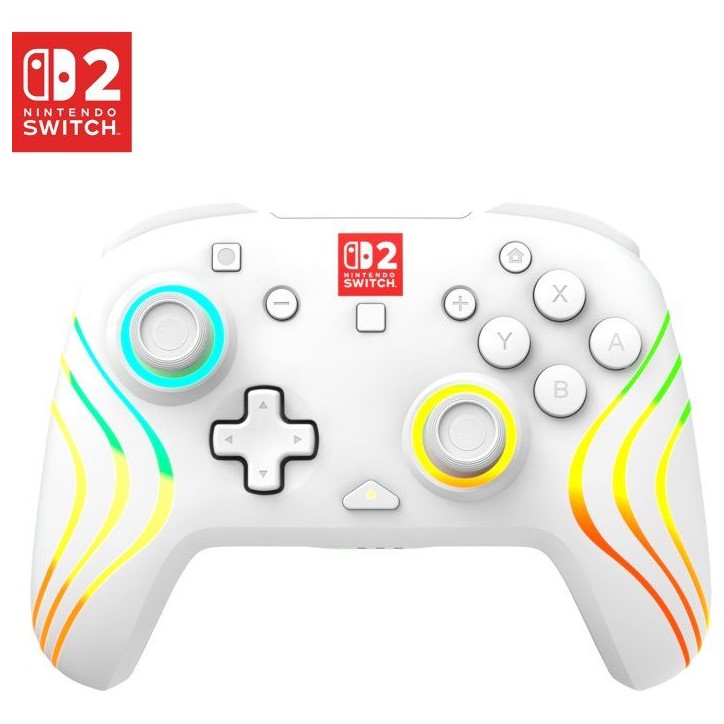 Manette Gaming sans fil RGB - TURTLE BEACH - Afterglow Wave pour Nintendo Switch 2 - Blanc