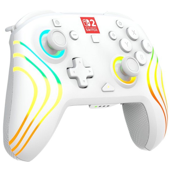 Manette Gaming sans fil RGB - TURTLE BEACH - Afterglow Wave pour Nintendo Switch 2 - Blanc