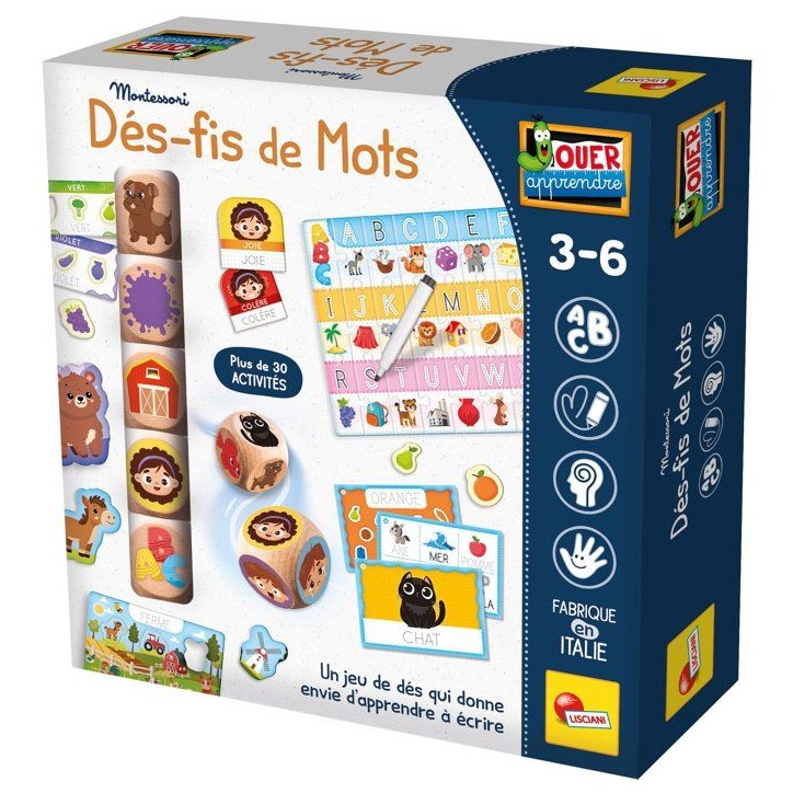 JOUER APPRENDRE Dé-fis de Mots - Jeu Éducatif - LISCIANIGIOCHI - Lecture & Logique - Des 3 ans JOUER APPRENDRE Dé-fis de Mots - Jeu Éducatif - LISCIANIGIOCHI - Lecture & Logique - Des 3 ans