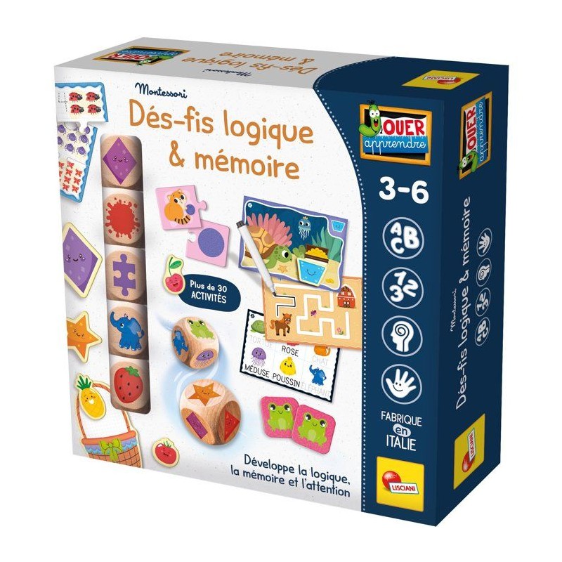 JOUER APPRENDRE Dé-fis Logiques & Mémoire - Jeu Éducatif - LISCIANI