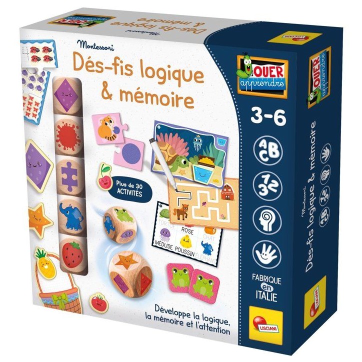 JOUER APPRENDRE Dé-fis Logiques & Mémoire - Jeu Éducatif - LISCIANIGIOCHI - Activités & Développement Cognitif - Des 3 ans JOUER APPRENDRE Dé-fis Logiques & Mémoire - Jeu Éducatif - LISCIANIGIOCHI - Activités & Développement Cognitif - Des 3 ans