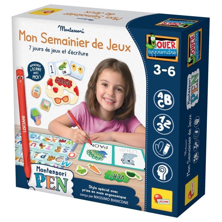 MONTESSORI PEN Mon Semainier de Jeux - Jeu Éducatif - LISCIANIGIOCHI - Activités Quotidiennes & Développement Cognitif - Des MONTESSORI PEN Mon Semainier de Jeux - Jeu Éducatif - LISCIANIGIOCHI - Activités Quotidiennes & Développement Cognitif - Des