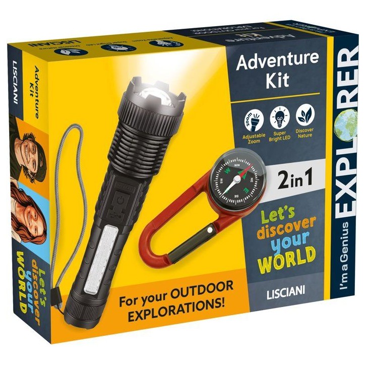 I'M A GENIUS EXPLORER Torche & Boussole - Kit d'Exploration - LISCIANIGIOCHI - Des 7 ans I'M A GENIUS EXPLORER Torche & Boussole - Kit d'Exploration - LISCIANIGIOCHI - Des 7 ans