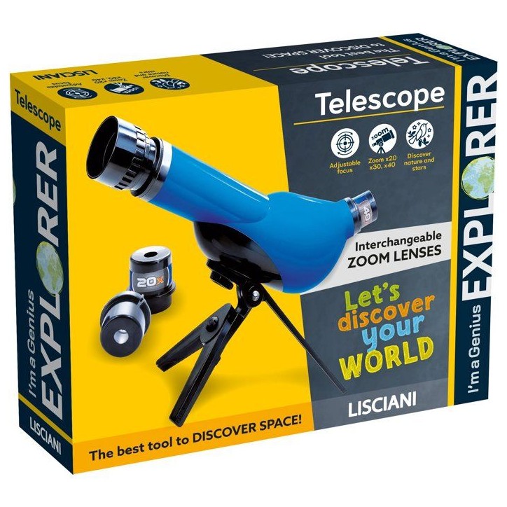 I'M A GENIUS EXPLORER Télescope - Instrument Scientifique - LISCIANIGIOCHI - Des 7 ans I'M A GENIUS EXPLORER Télescope - Instrument Scientifique - LISCIANIGIOCHI - Des 7 ans