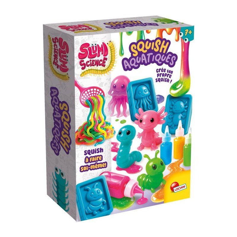 SLUMI SCIENCE Pocket Squish Aquatiques - Kit Créatif - LISCIANIGIOCHI