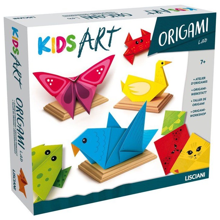 KIDS ART Origami Lab - LISCIANIGIOCHI - Origami - 105 Feuilles & 50 Modeles - Socles Bois - Des 7 ans KIDS ART Origami Lab - LISCIANIGIOCHI - Origami - 105 Feuilles & 50 Modeles - Socles Bois - Des 7 ans