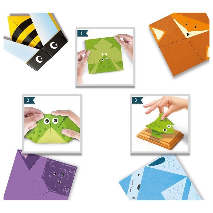 KIDS ART Origami Lab - LISCIANIGIOCHI - Origami - 105 Feuilles & 50 Modeles - Socles Bois - Des 7 ans KIDS ART Origami Lab - LISCIANIGIOCHI - Origami - 105 Feuilles & 50 Modeles - Socles Bois - Des 7 ans