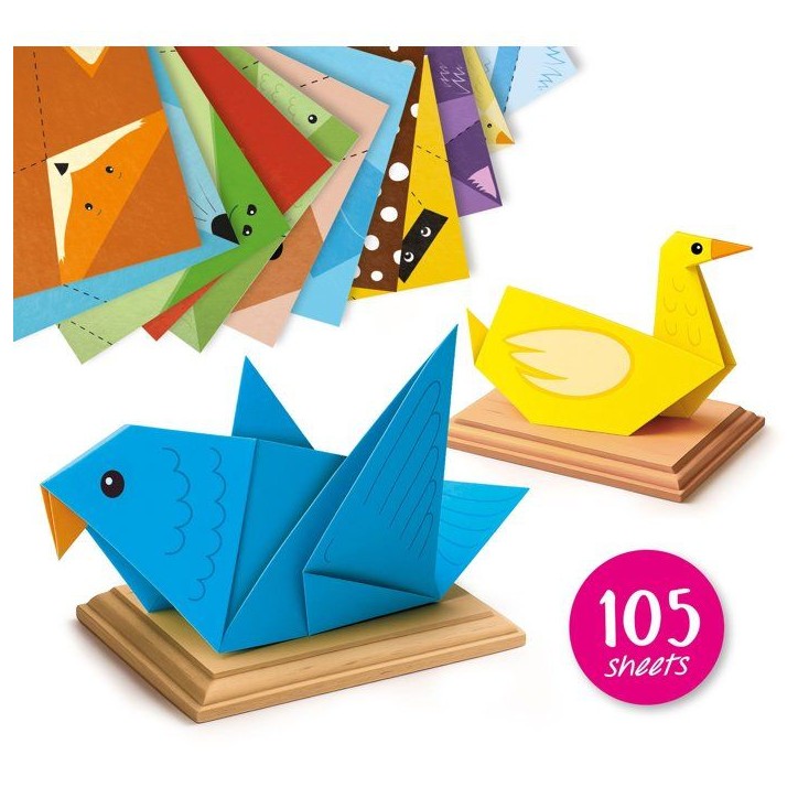 KIDS ART Origami Lab - LISCIANIGIOCHI - Origami - 105 Feuilles & 50 Modeles - Socles Bois - Des 7 ans KIDS ART Origami Lab - LISCIANIGIOCHI - Origami - 105 Feuilles & 50 Modeles - Socles Bois - Des 7 ans