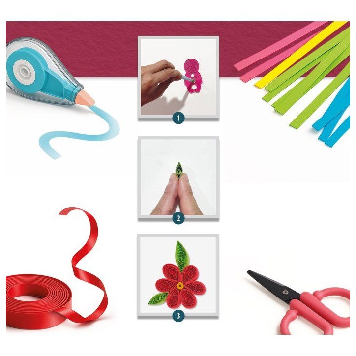 KIDS ART Stripe and Stripe - LISCIANIGIOCHI - Kit Créatif - Rubans & Paillettes - Effets Graphiques - Des 7 ans