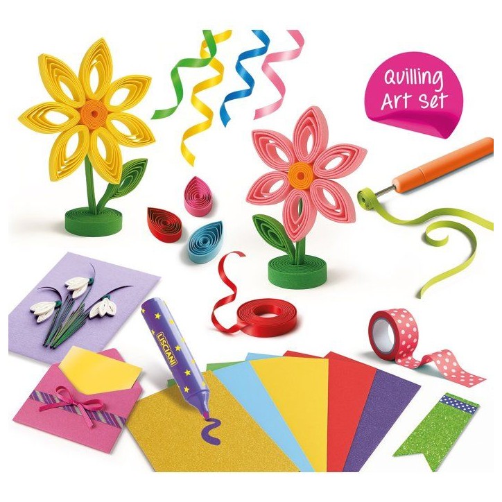 KIDS ART Stripe and Stripe - LISCIANIGIOCHI - Kit Créatif - Rubans & Paillettes - Effets Graphiques - Des 7 ans