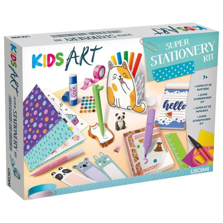 KIDS ART Stationary Lab - LISCIANIGIOCHI - Papeterie Créative - Marqueurs & Autocollants - Accessoires Kawaii - Des 7 ans KIDS ART Stationary Lab - LISCIANIGIOCHI - Papeterie Créative - Marqueurs & Autocollants - Accessoires Kawaii - Des 7 ans