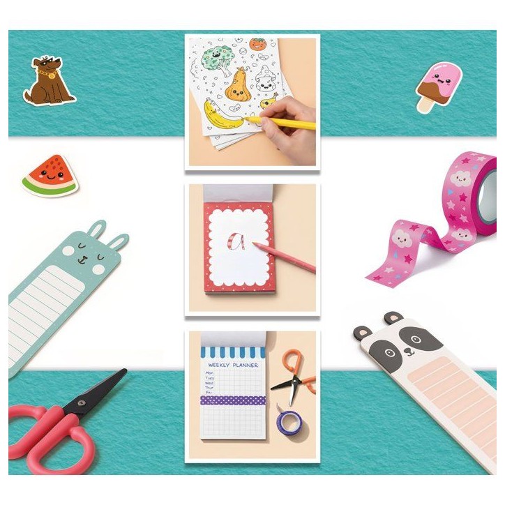 KIDS ART Stationary Lab - LISCIANIGIOCHI - Papeterie Créative - Marqueurs & Autocollants - Accessoires Kawaii - Des 7 ans KIDS ART Stationary Lab - LISCIANIGIOCHI - Papeterie Créative - Marqueurs & Autocollants - Accessoires Kawaii - Des 7 ans