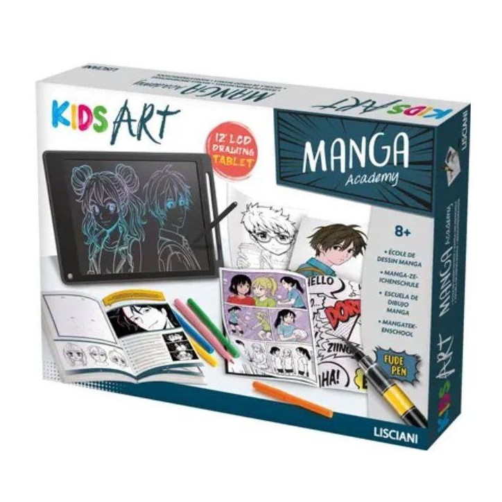 KIDS ART Manga Lab - LISCIANIGIOCHI - Kit Dessin Manga - Tablette LCD - Des 7 ans KIDS ART Manga Lab - LISCIANIGIOCHI - Kit Dessin Manga - Tablette LCD - Des 7 ans