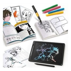 KIDS ART Manga Lab - LISCIANIGIOCHI - Kit Dessin Manga - Tablette LCD - Des 7 ans