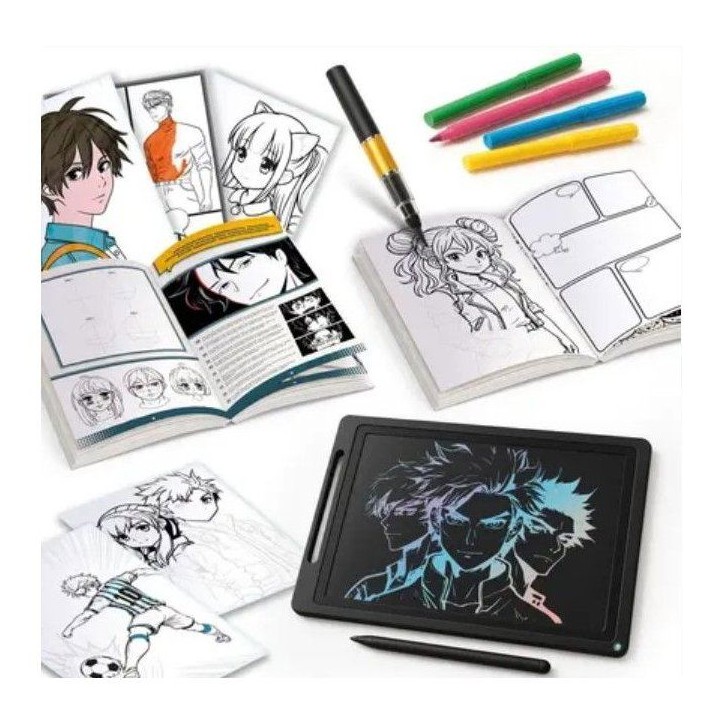 KIDS ART Manga Lab - LISCIANIGIOCHI - Kit Dessin Manga - Tablette LCD - Des 7 ans KIDS ART Manga Lab - LISCIANIGIOCHI - Kit Dessin Manga - Tablette LCD - Des 7 ans
