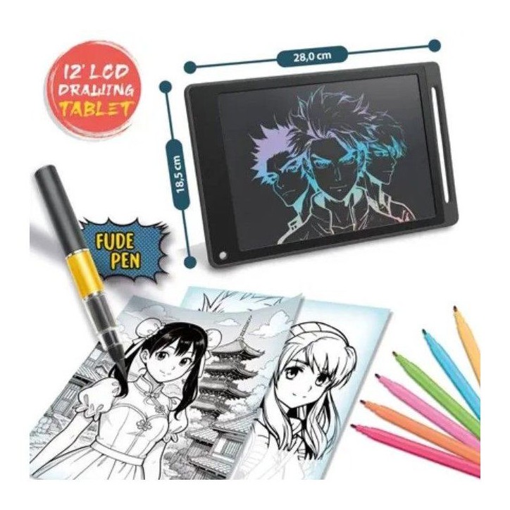 KIDS ART Manga Lab - LISCIANIGIOCHI - Kit Dessin Manga - Tablette LCD - Des 7 ans KIDS ART Manga Lab - LISCIANIGIOCHI - Kit Dessin Manga - Tablette LCD - Des 7 ans