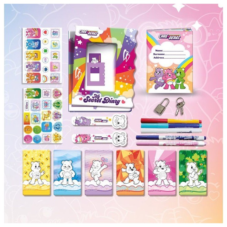 Création journal secret - Les Bisounours - LISCIANIGIOCHI - Journal Intime - Cadenas - Feutres magiques - Des 5 ans Création journal secret - Les Bisounours - LISCIANIGIOCHI - Journal Intime - Cadenas - Feutres magiques - Des 5 ans