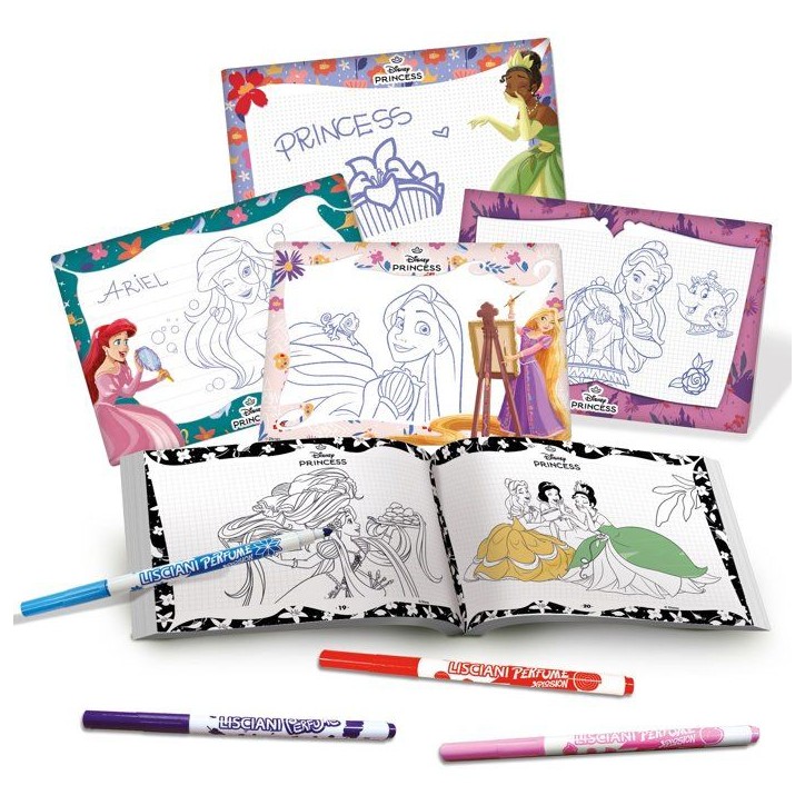 École de dessins + Feutres parfumés - Princesses - LISCIANIGIOCHI - Kit Dessin - Ardoises effaçables - Des 4 ans École de dessins + Feutres parfumés - Princesses - LISCIANIGIOCHI - Kit Dessin - Ardoises effaçables - Des 4 ans
