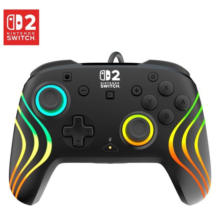Manette Gaming filaire RGB - TURTLE BEACH - Afterglow Wave pour Nintendo Switch 2 - Noir Manette Gaming filaire RGB - TURTLE BEACH - Afterglow Wave pour Nintendo Switch 2 - Noir