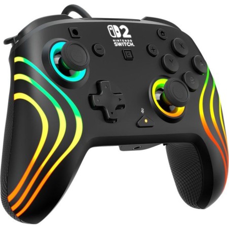 Manette Gaming filaire RGB - TURTLE BEACH - Afterglow Wave pour Nintendo Switch 2 - Noir