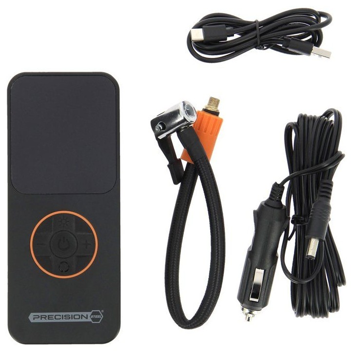 Mini compresseur sans fil rechargeable - PRECISION STEEL - 10 bar - Gonfleur auto vélo - USB-C Mini compresseur sans fil rechargeable - PRECISION STEEL - 10 bar - Gonfleur auto vélo - USB-C