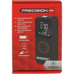 Mini compresseur sans fil rechargeable - PRECISION STEEL - 10 bar - Go