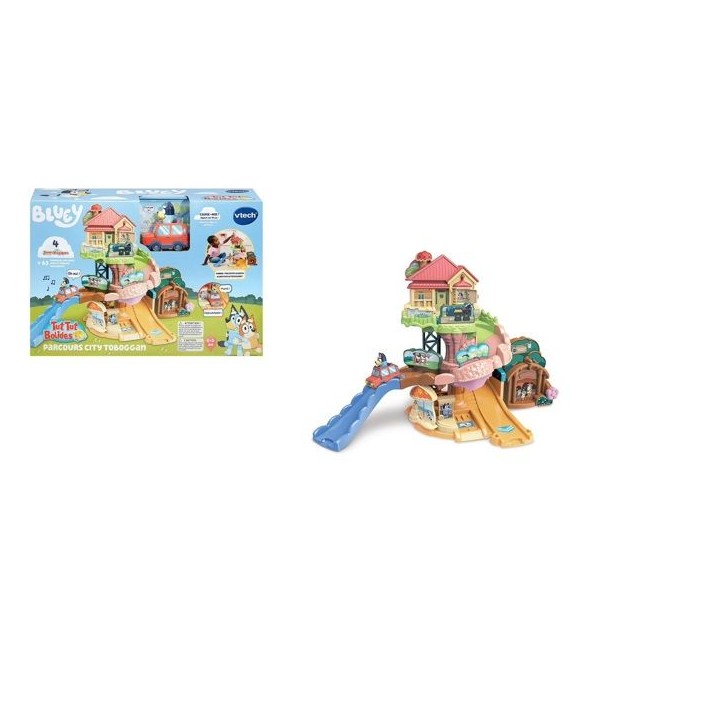 VTECH - TUT TUT BOLIDES BLUEY - PARCOURS CITY TOBOGGAN (+ LA VOITURE FAMILIALE DE BLUEY - Multicolore VTECH - TUT TUT BOLIDES BLUEY - PARCOURS CITY TOBOGGAN (+ LA VOITURE FAMILIALE DE BLUEY - Multicolore