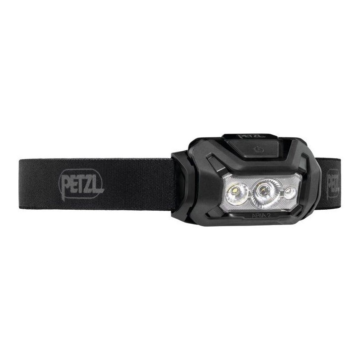 Lampe frontale - PETZL - ARIA 2 RGB - 475 Lumens - Portée 100 m - Autonomie max 100 h - Alimentation 3 piles AAA/LR03