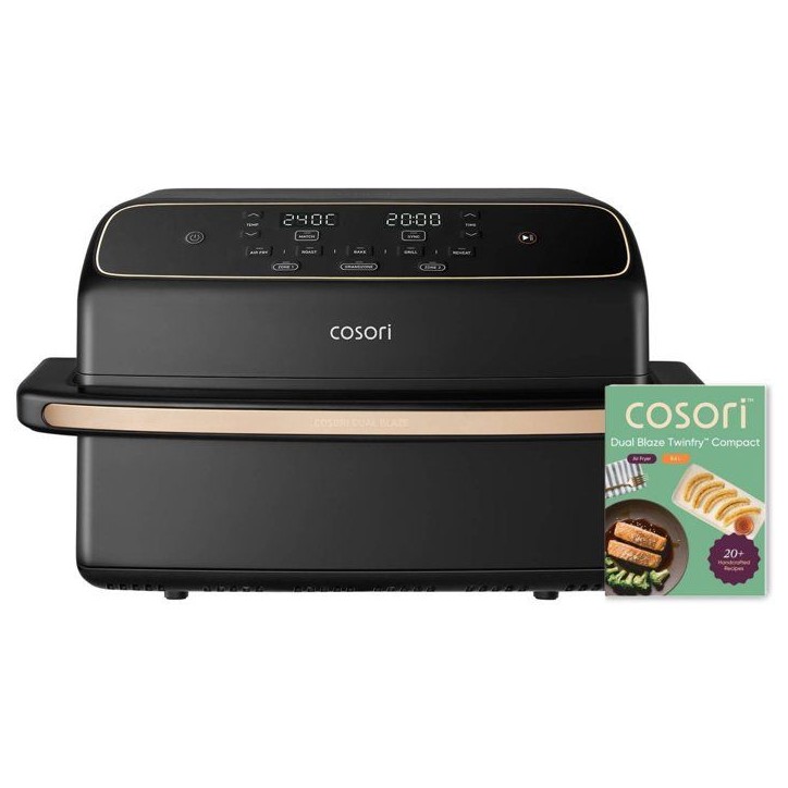 Friteuse sans huile COSORI - Air Fryer Dual Blaze Twinfry Compact - Capacité 8,6L - 2700 W - Noir