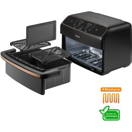 Friteuse sans huile COSORI - Air Fryer Dual Blaze Twinfry Compact - Capacité 8,6L - 2700 W - Noir