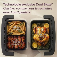 Friteuse sans huile COSORI - Air Fryer Dual Blaze Twinfry Compact - Ca