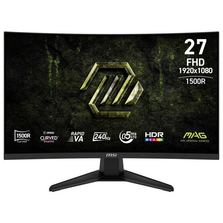 Ecran PC Gamer incurvé - MSI - 27'' - FHD - 240Hz - Dalle VA - 0,5 ms - RAPID VA Ecran PC Gamer incurvé - MSI - 27'' - FHD - 240Hz - Dalle VA - 0,5 ms - RAPID VA