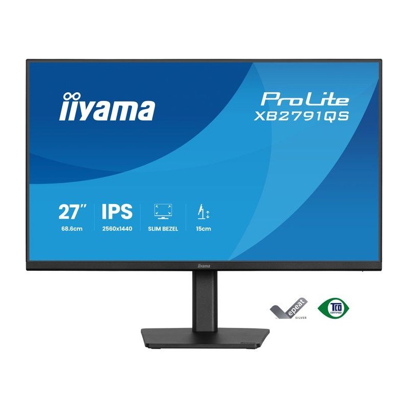 Ecran PC - IIYAMA - 27 - QHD - 75Hz - IPS - 1ms - Ajustable en hauteur