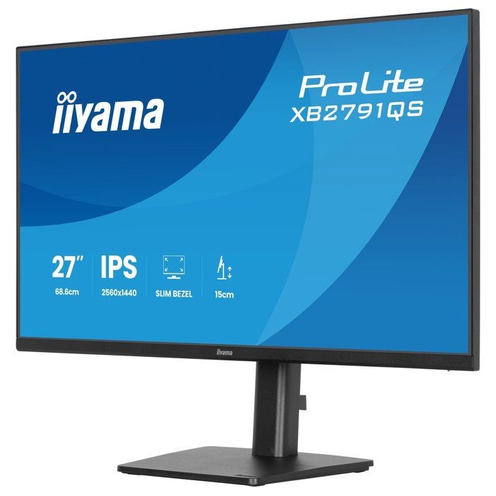 Ecran PC - IIYAMA - 27 - QHD - 75Hz - IPS - 1ms - Ajustable en hauteur - PROLITE XB2791QS-B1