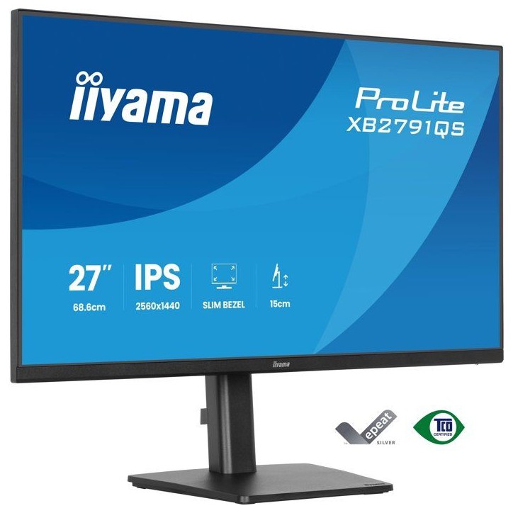 Ecran PC - IIYAMA - 27 - QHD - 75Hz - IPS - 1ms - Ajustable en hauteur - PROLITE XB2791QS-B1