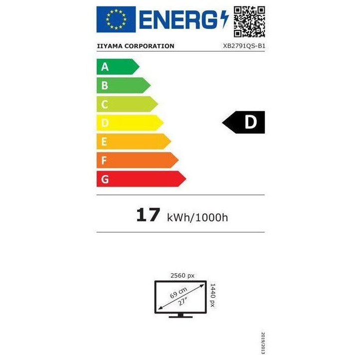Ecran PC - IIYAMA - 27 - QHD - 75Hz - IPS - 1ms - Ajustable en hauteur - PROLITE XB2791QS-B1