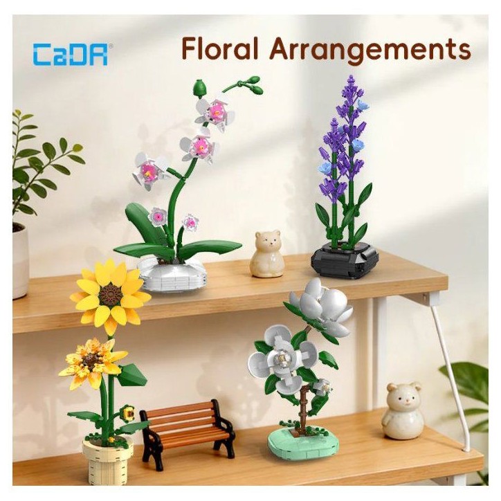 CADA Artiste - Jeu de construction - Plante Camélia - 301 pieces - Des 8 ans CADA Artiste - Jeu de construction - Plante Camélia - 301 pieces - Des 8 ans