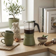 Cafetiere Italienne Inoxibar Clair Vert 6 Tasses