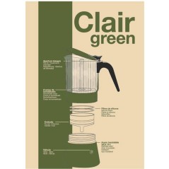 Cafetiere Italienne Inoxibar Clair Vert 6 Tasses