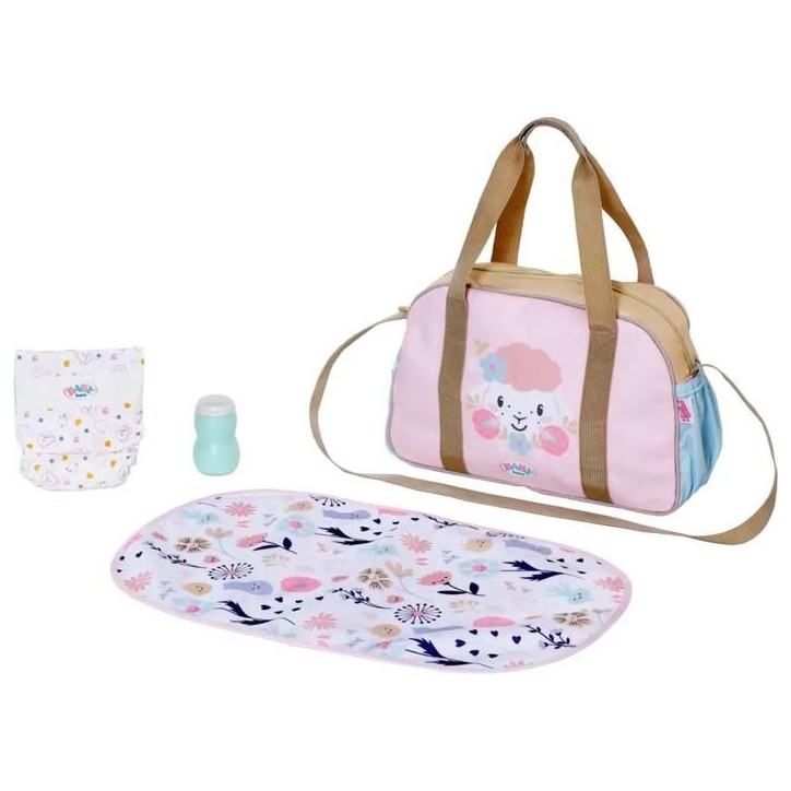 Sac a langer - BABY BORN - Baby Born - Imprimé fleuri - Inclus accessoires de soin - Rose Sac a langer - BABY BORN - Baby Born - Imprimé fleuri - Inclus accessoires de soin - Rose