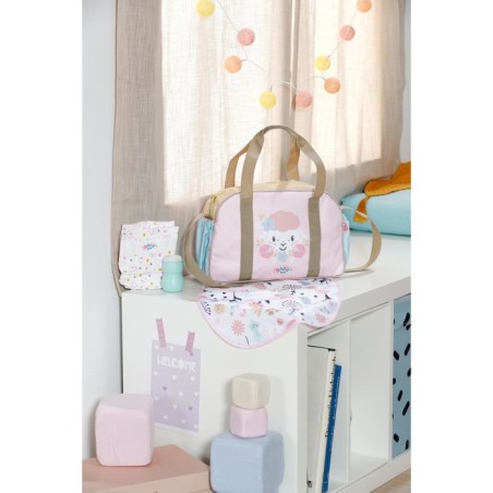 Sac a langer - BABY BORN - Baby Born - Imprimé fleuri - Inclus accessoires de soin - Rose