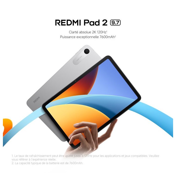 XIAOMI - Redmi Pad 2 - 9,7 - 4 / 64 Go - Wi-Fi - Argent XIAOMI - Redmi Pad 2 - 9,7 - 4 / 64 Go - Wi-Fi - Argent