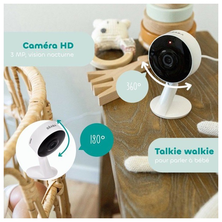 Écoute bébé connecté - BÉABA - Zen Connect Mini - caméra Full HD - vision nocturne - WiFi application Écoute bébé connecté - BÉABA - Zen Connect Mini - caméra Full HD - vision nocturne - WiFi application