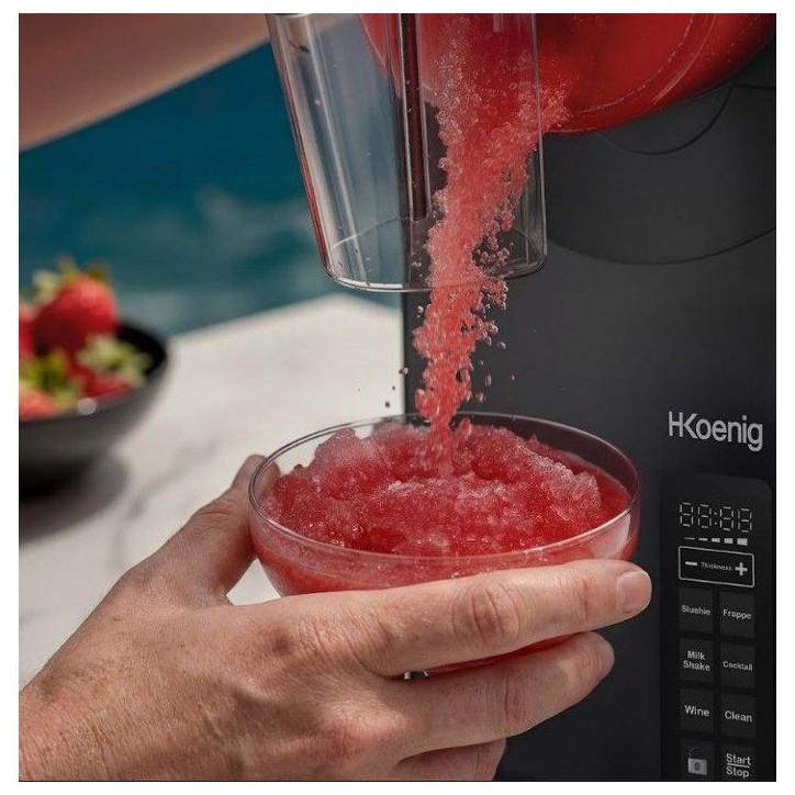 Machine a granités - H.KoeNIG - SLH800 - 2,5 L - 220 W - Multifonction - Slush / Milkshake / Cocktails Machine a granités - H.KoeNIG - SLH800 - 2,5 L - 220 W - Multifonction - Slush / Milkshake / Cocktails