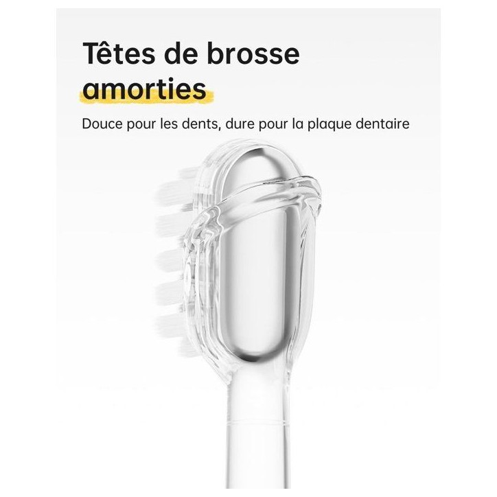 Brosse a dents électrique - LAIFEN - Wave - Blanc - Mouvement sonique - Rechargeable