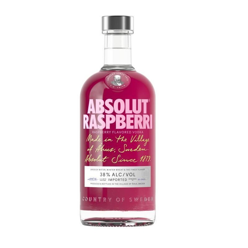 Absolut - Raspberri - Vodka aromatisée - 38,0% Vol. - 70cl