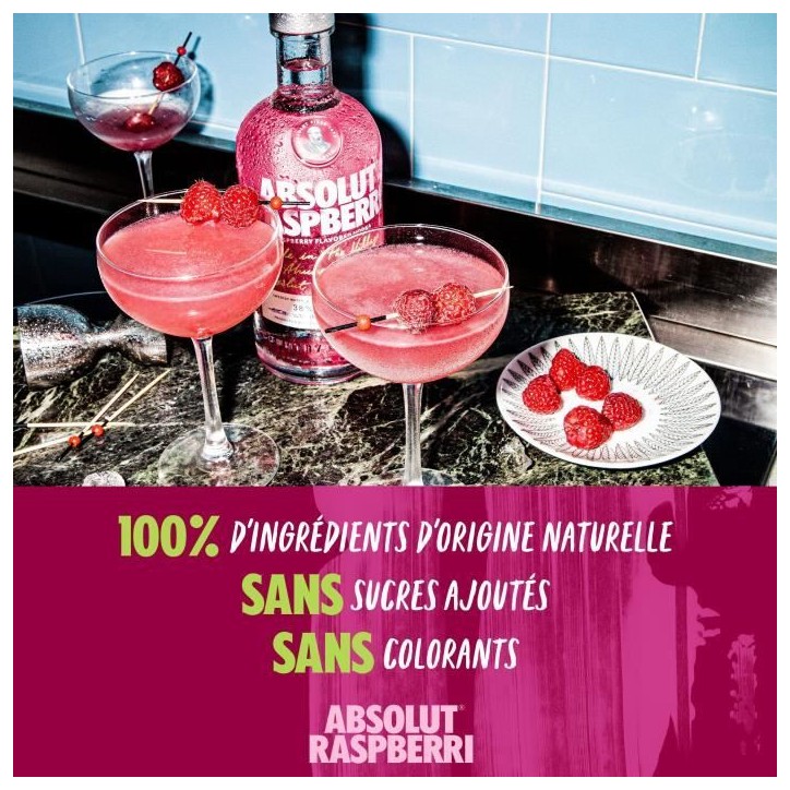 Absolut - Raspberri - Vodka aromatisée - 38,0% Vol. - 70cl