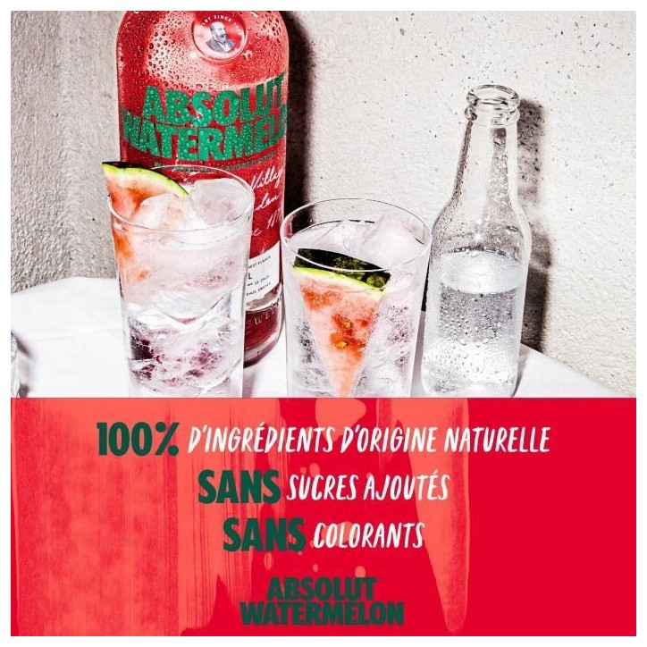 Absolut - Watermelon - Vodka aromatisée - 38,0% Vol. - 70cl